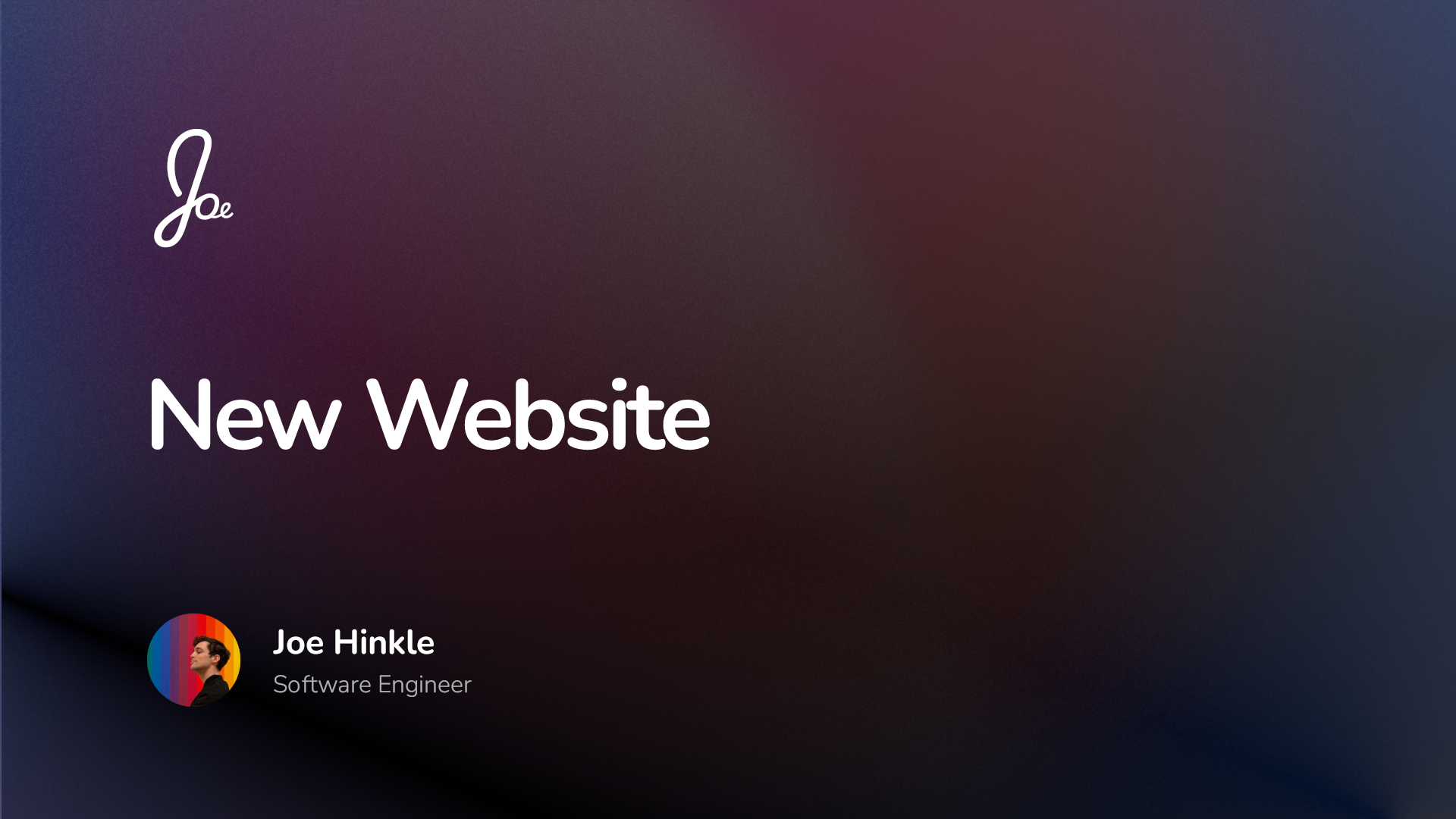 New Website | Joe Hinkle